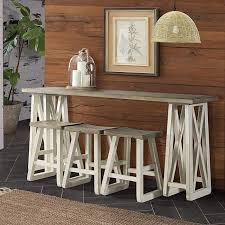Weehom bar table with 2 bar stools, pub dining height table set, kitchen counter with bar chairs,bistro table sets for kitchen living room, built in storage layer, easy assemble. Chamblee Sofa Bar Table Set By Lane Furniture Furniturepick