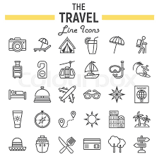 Free for commercial use no attribution required high quality images. Travel Line Icon Set Tourism Symbols Stock Vektor Colourbox