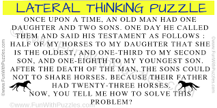 Check spelling or type a new query. Lateral Thinking Puzzle To Blow Your Mind