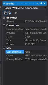 Use camel case with quotes. How To Make My Local Sql Server Database Case Sensitive In Visual Studio 2015 Stack Overflow