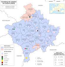 Dalmatien / istrien karte 125 x 88cm. Landkarte Kosovo Ethnien Im Kosovo Weltkarte Com Karten Und Stadtplane Der Welt