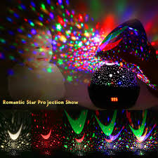 Mokoqi Newest Vision Star Light Rotating Projector Night Lighting Star Moon Projection Lamp 4 Led Bulbs 4 Modes With Timer Auto