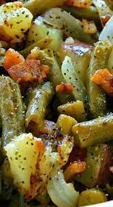 Country Ranch Green Beans N Potatoes With Bacon Wildflour S Cottage Kitchen Recipe Bean Recipes Recipes Green Bean Recipes