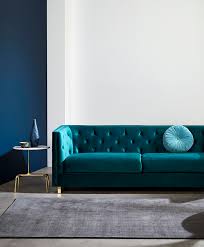 Cambrie 124 2 piece dual chaise sectional with left arm facing sofa chaise $1,295. Teal Velvet Sofa Mindonmath