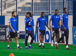 وكتب الهلال عبر حسابه في موقع تويتر: Ù†Ø§Ø¯ÙŠ Ø§Ù„Ù‡Ù„Ø§Ù„ Ø§Ù„Ø³Ø¹ÙˆØ¯ÙŠ Ø¯Ø± ØªÙˆÛŒÛŒØªØ± Ø§Ù„ØªØ­Ù‚ Ø§Ù„Ù„Ø§Ø¹Ø¨ÙˆÙ† Ø§Ù„Ø¯ÙˆÙ„ÙŠÙˆÙ† Ø¨ØªØ¯Ø±ÙŠØ¨Ø§Øª ÙØ±ÙŠÙ‚ Ø§Ù„Ù‡Ù„Ø§Ù„ Ø§Ù„Ø£ÙˆÙ„ Ù„ÙƒØ±Ø© Ø§Ù„Ù‚Ø¯Ù… Ø§Ù„ÙŠÙˆÙ… Ø¹Ù‚Ø¨ ÙØ±Ø§ØºÙ‡Ù… Ù…Ù† Ø§Ù„Ù…Ø´Ø§Ø±ÙƒØ© Ù…Ø¹ Ø§Ù„Ù…Ù†ØªØ®Ø¨ Ø­ÙŠØ« Ø£Ø¯Ù‰ Ø£Ø³Ø§Ù…Ø© Ù‡ÙˆØ³Ø§ÙˆÙŠ ÙŠØ§Ø³Ø± Ø§Ù„Ø´Ù‡Ø±Ø§Ù†ÙŠ Ø¹Ø¨Ø¯Ø§Ù„Ù„Ù‡ Ø¹Ø·ÙŠÙ Ø¹Ø¨Ø¯Ø§Ù„Ù…Ù„Ùƒ Ø§Ù„Ø®ÙŠØ¨Ø±ÙŠ ÙˆÙ…Ø­Ù…Ø¯