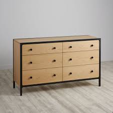 Primary 6 Drawer Dresser Black The Land Of Nod Simple Dresser Furniture Kids Dressers