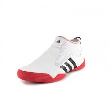 Mit dem adidas quadcube bringst du aktivität & style in deinen alltag! Adidas Taekwondo Schuhe The Conestant Weiss Rot