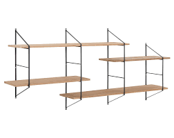 Etagere Murale Xl Bois Noir Bridge Miliboo Etageres Murales Idees Etageres Parement Mural