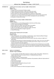 Operation manager responsibility job description. Operations Associate Manager Resume Samples Velvet Jobs