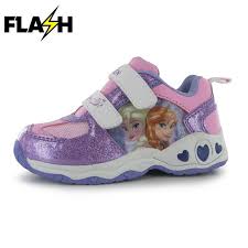 Girls Disney Frozen Light Up Trainers Cute Baby Shoes Light Up Trainers Disney Girls
