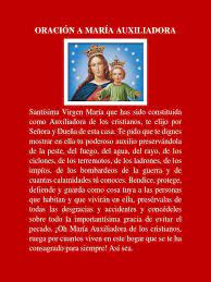 Cuando el monje san juan crisóstomo, estando en constantinopla, llama a la divina virgen maría, como la auxiliadora del poderoso dios. Oracion A Maria Auxiliadora