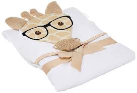 Amazon Com Hudson Baby Unisex Baby Cotton Animal Face Hooded Towel Nerdy Giraffe One Size Baby