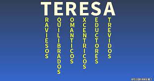 Significado Del Apellido Teresa Significados De Los Apellidos