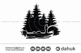 Download Bass Fishing Scene Svg File Bass Boat Bass Boat Svg Cut File For Silhouette Clipart Crella