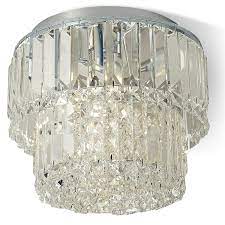 I have this light installed in a bathroom shower used daily gets very steamy in there been there for about 3 months now and tihs light shines bright just make sure the earth is actaully connected otherwise you could have ceiling. Kingsley Crystal Flush Ceiling Light Homebase