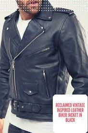 Reclaimed Vintage Inspired Leather Biker Jacket In Black Biker Jacket By Reclaimed Vintage Leather That Has B Leather Biker Jacket Fashion Ladies Tops Fashion