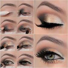 make up gold smokey eye 2748418