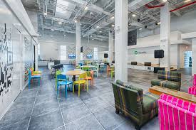 The Wonderfully Designed Offices Of Spotify In New York City Office Interior Design Startup Office Design Office Interiors