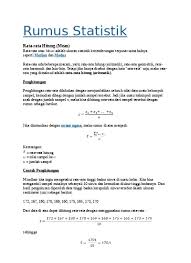 Sekarang mari kita ukur dengan rumus devine yang sy singgung tadi. Rumus Statistik Rata Rata Hitung Mean
