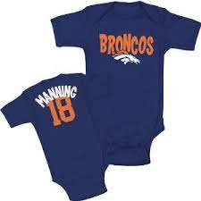 Denver Broncos Peyton Manning Infant Name Number Creeper Broncos Denver Broncos Baby Boy Nfl Outfits