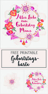 Diy Alles Liebe Zum Geburtstag Mama Geburtstagskarte Free Printable Geburtstagskarte Geburtstag Karte Geburtstag Mama