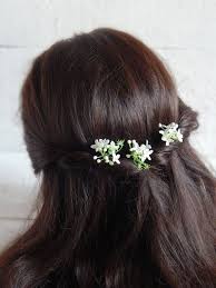 Only 11 left silver rhinestone hair pins, snap clip, & earring set Small White Flower Hair Pins Floral Hair Piece Wedding Hairpins Bridesmaid Headpiece Prom Hair A Bridal Flower Hair Pins Prom Hair Accessories Floral Hair Pins