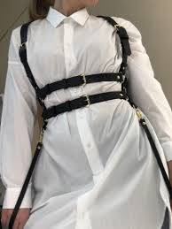 Harness Leather Harness Leather Body Belt Harness Women Etsy Harness Fashion Fashion Grunge Outfits