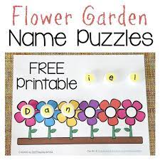 Print A Flower Garden Name Puzzle Mat For Kids To Learn To Spell Their Names Name Puzzle Creative Curriculum Preschool Preschool Names