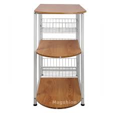 Kitchen island metal dining baker cabinet. Magshion Kitchen Island Dining Baker Cabinet Basket Storage Shelves Organizer Wood Walmart Com Walmart Com