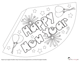 Free New Years Coloring Party Hats Pdf Kids New Years Eve Colorful Party Babysitting Crafts