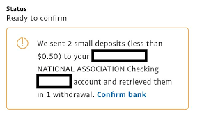 Gibt es ein mindestbetrag für einzahlungen, die nach der ersten einzahlung getätigt werden? Can T Link Bank Account I Have The 2 Deposit Amo Paypal Community