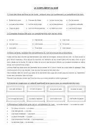 le complément du nom exercices pdf en