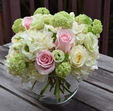 Flower Arrangement For Mother S Day With Viburnum Hydrangeas Lisianthus Roses Flower Arrangements Fresh Flowers Arrangements Floral Arrangements