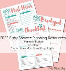 Free Baby Shower Planning Resources Budget Planner Checklist Dollar Store Must Have Shopping List Baby Shower Planning Baby Shower Planner Free Baby Stuff