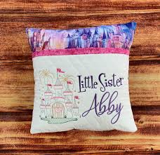 Castle Pillow, Big Sister Little Sister Gifts, Personalized Sister Gift,  Promoted to Big Sister, Sibling Gift, Gender Reveal Gift, Princess