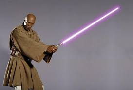 Most jedi sabers' crystals are from the planet ilum, where younglings are sent to find a crystal that suits them best. Mace Windu S Lightsaber Is Purple A Perfect Balance Of Red The Sith Colored Lightsaber And Blue The Most Common Jedi Colored Lightsaber A Perfect Balance Thanos Would Be Proud Thanosdidnothingwrong
