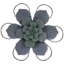 The flowers have curling vines and leaves coming. Flower Metal Wall Decor Hobby Lobby