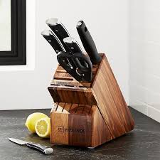 Wusthof Classic Ikon 7 Piece Acacia Knife Block Set Global Knife Set Global Knives Knife Block Set