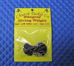 Church Tackle Stingray Diving Weight Small 0 7oz Black