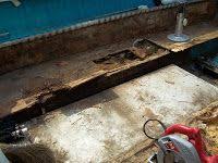 How To Repair Rotten Deck In Fiberglass Boat Boat Restoration Old Boats Boat Plans
