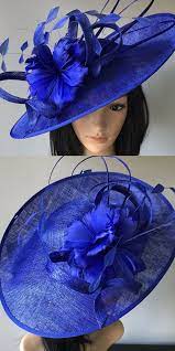 Bright Blue Hat For Royal Ascot Outfit Ideas For Royal Ascot Big Royal Ascot Hats Sapphire Blue Hat Mother Of The Bride Hats Fascinator Mother Of The Bride