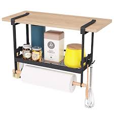 For adjustable shelves, the process is simply a matter of removing the shelf shelves are handy for storage, but from time to time they may need to be removed or replaced. Buy Under Shelf Basket For Kitchen Pantry 1easylife Hanging Spice Rack Organizer Kitchen Storage Basket For Countertop Cabinet Organizer Basket Shelf With Paper Towel Holder And Adjustable Hooks Black Online In Indonesia