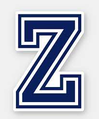 Custom Color Letter Z Sporty College Font Alphabet Sticker Zazzle Com Letter Z Fonts Alphabet Lettering