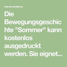 Entdecken sie über 8 mio. Die Bewegungsgeschichte Sommer Kann Kostenlos Ausgedruckt Werden Sie Eignet Sich Besonders F Bewegungsgeschichte Musik Und Bewegung Geschichten Fur Senioren
