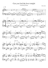 Can You Feel The Love Tonight Violin Sheet Music Free Can You Feel The Love Tonight