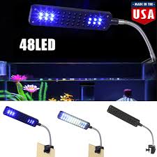 Aquaneat Aquarium Led Clip Lamp Light 48 Leds Multi Color For Rimless Fish Tank Pet Supplies Lighting Bulbs Haboplast Se