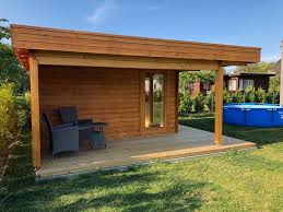 Gartenhaus gmbh, hamburg (hamburg, germany). Modernes Gartenhaus Mit Terrasse Hansa Lounge 12m 44mm 5x5 Hansagarten24