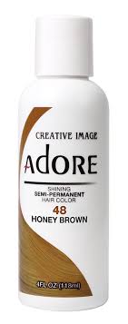 Getting blonde hair requires bleaching—and the darker your starting shade, the more work may be required to reach your desired shade of blonde hair. Amazon Com Adore Shining Semi Permanent Hair Colour 48 Honey Brown By Adore Beauty