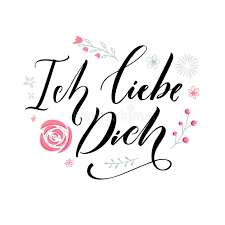 With claudia michelsen, devid striesow, michael krabbe, winnie böwe. Ich Liebe Dich I Love You In German Language Love Quote Typography With Hand Drawn Pink Flowers Valentine S Day Card Stock Vector Illustration Of Caption Lettering 84838368