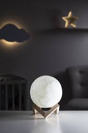 Send Your Little One To Sleep With Our Full Moon Night Light Featuring Both White And Wa Childrens Night Light Childrens Bedroom Lighting Space Themed Nursery
